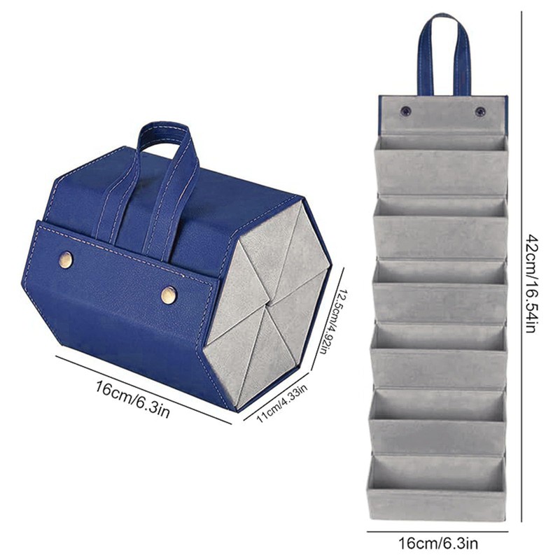 CHENKEE Sunglasses Storage Box, 6 Compartments, Foldable Glasses, Display Box,