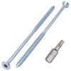 SKIR'CO Pack of 10 Galvanised Steel Wood Screws 6.0 x