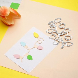 Metal Christmas String of Lights Die Cuts New Year Lantern Cutting Dies Embossing Stencils for Scrapbooking DIY Album Paper Cards Art Craft Decorative