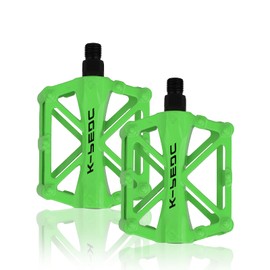 SPFASZEIV Bicycle Pedal Aluminium Bike Pedals Cycling/Road Mountain MTB/BMX Bike Pedal with Super Bearing Pedals Light Stable Plate with Non-Slip Pedal for 9/16 Inch (5 Colours)