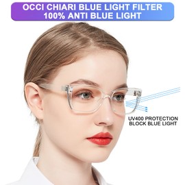 OCCI CHIARI 2.25 Blue Light Blocking Reading Glasses Women Bling Fashion Readers(1.0 1.25 1.5 1.75 2.0 2.25 2.5 2.75 3.0 3.5 4.0 5.0 6.0)
