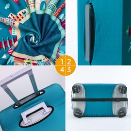 Travelkin - Fundas de equipaje para veliz aprobadas por TSA, protector de funda para veliz de 18 a 32 pulgadas, Dreaming Blue, XL(29-32inch suitcase), Moda