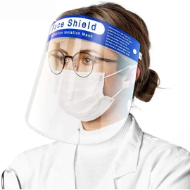 Adjustable Face Shield Protect Eyes and Face, Clear Open Face Shield Film Elastic Band and Comfort Sponge (10pcs)