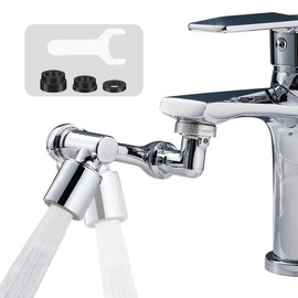 Ruayia Tap Extension, 1080° Extension Tap, Rotating Tap, Swivel Tap Attachment, Faucet Extender for Taps, Kitchen and Bathroom