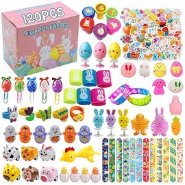 120 PCS Huevos de Pascua Juguetes,Recuerdos de Fiesta para Niños,Juguetes para Piñata,Squishy Toys con Huevos de Juguete,Juguete Antiestres para Niños y Niñas,para Regalos de Fiesta de Pascua