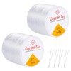 Elastic Jewellery Thread 2 Rolls 100 m Roll Transparent Beads