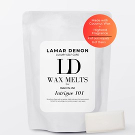 Intrigue 101, Coconut Wax Melts Wax, Masculine Scent, 4 count, Luxury Home Fragrance,Clean Burn Wax Melt for Men, Fathers Day Gift