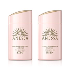 Anessa [Fashion Plus] [Anessa] Anessa + 12ml milk sample gift Perfect UV Sunscreen Mild Milk 60ml 2-piece set free / [패션플러스][아넷사]아넷사 +밀크 샘플 12ml 증정 퍼펙트 UV 선스크린 마일드 밀크 60ml 2개 세트 free