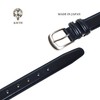 KIETH KE21463-29 Men's Business Belt, Genuine Leather, Navy, Smooth Leather,