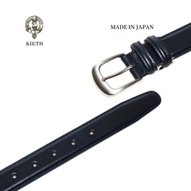 KIETH KE21463-29 Men's Business Belt, Genuine Leather, Navy, Smooth Leather, Adjustable Size, Made in Japan, navy