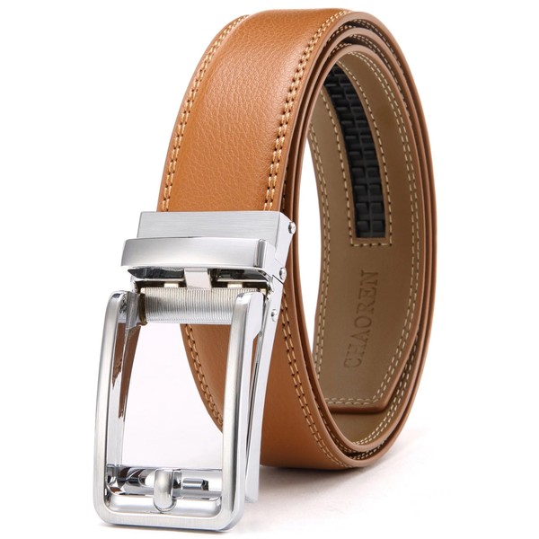 CHAOREN Men's Leather Belt, Automatic Belt for Suit and Leisure