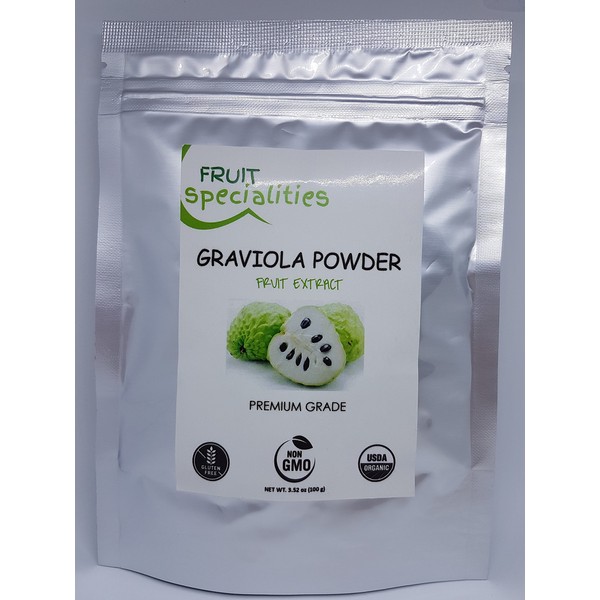 Graviola (Soursop) Fruit Powder, All-Natural Pure Graviola Fruit Powder, Annona Muricata Guanabana (3.52 oz)