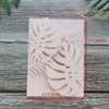 MillaSaw Soft Pink Palme Design Invitation Card With Envelope, Floral