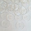 MajorCrafts® 50pcs 18mm Transparent Clear 2 Holes Round Resin Sewing