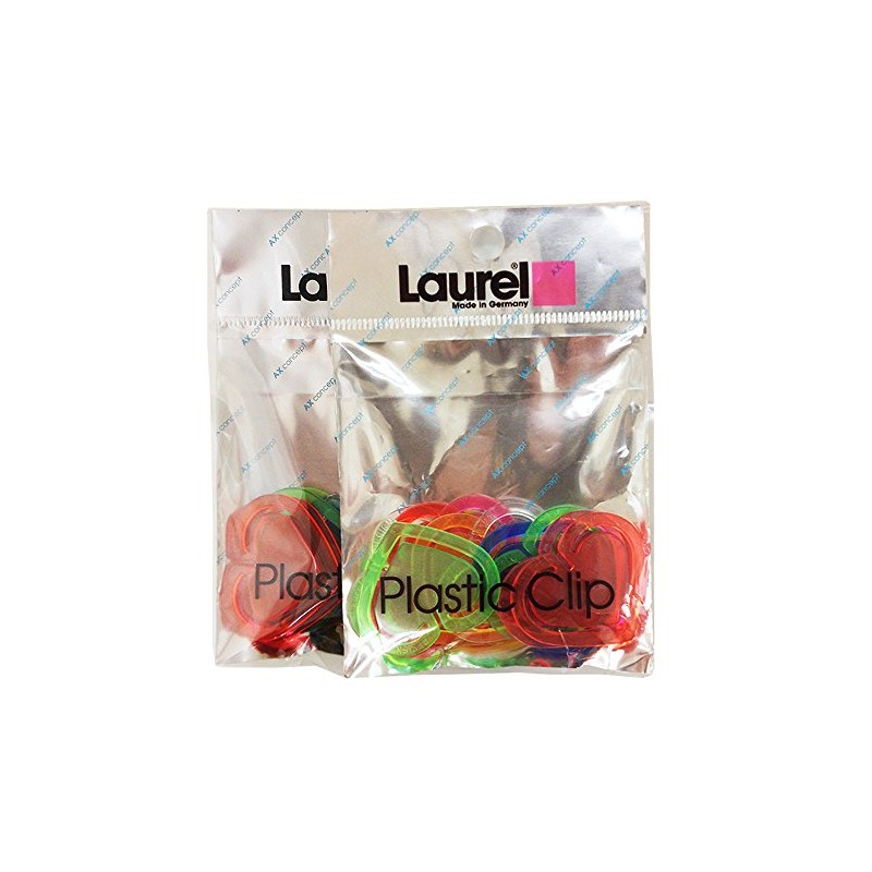 Laurel Plastic Heart Clips, A-LC08 x 2P, Pack of 10,