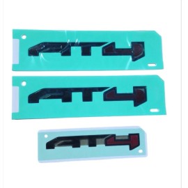 General Motors 2021-2025 GMC Yukon / Yukon XL AT4 Gloss Black / Red Door & Tailgate Emblems OEM