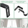 LLPJS Curtain Rod Bracket Adjustable, Drapery Rod Holder Hooks Support