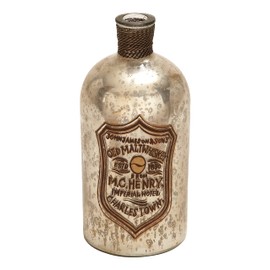 Deco 79 Glass Bottle with 4-Inch Unique Home Accents, 9-Inch