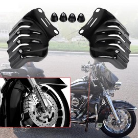 Unbranded Black Steel Brake Caliper Insert Cover For Harley Touring Electra Glide FLHT 08+