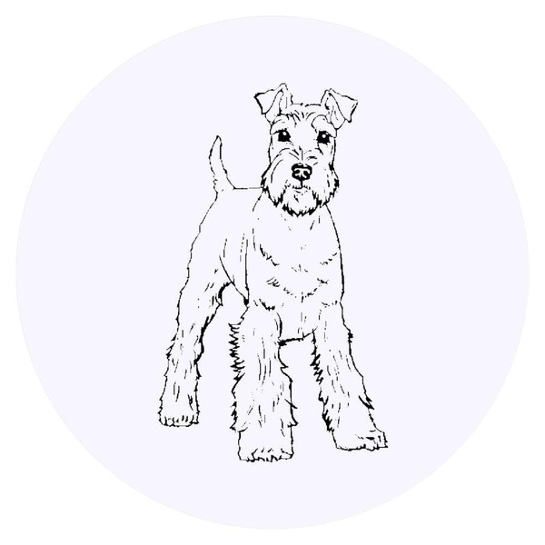 Azeeda 24 x 'Verspielter Schnauzer' Aufkleber - für Basteln, Scrapbooking