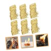 IWOWHERO 50pcs Wooden Firelighters Carbon Wax Sticks Natural Igniters for