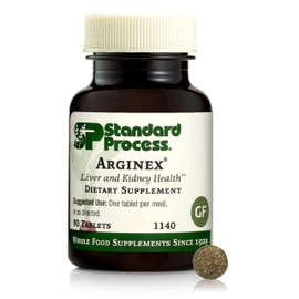 Standard Process Inc. Arginex - Whole Food Formula for Body Cleanse Organs - Liver Support and Kidney Health Supplement with Vitamin A, Oat Flour, Buckwheat and Ascorbic Acid - 90 Tablets