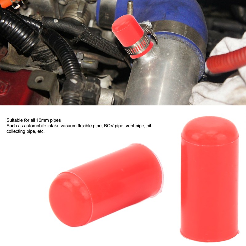 10 Pcs 6mm Intake Vacuum Hose Cap Silicone Wear Resistance
