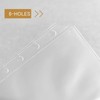 DY.2ten 10 Pack A7 Zipper Binder Pockets, Translucent 6 Hole