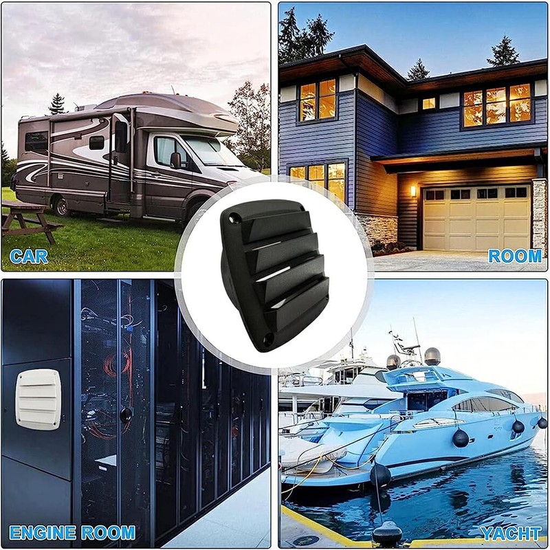 Black Exhaust Ventilation Plate for Your Enclosed Trailer Vent -