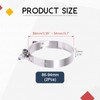 Hilitchi 2Pcs Stainless Steel T-Bolt Clamps with Rounded Band Edges