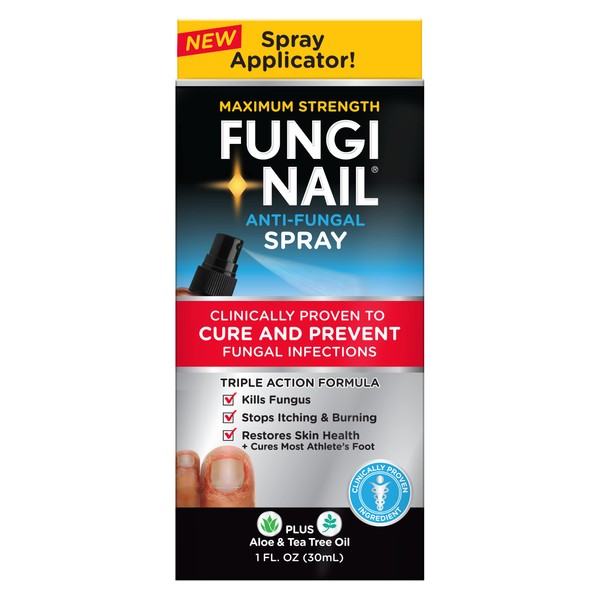 Fungi-Nail Anti-Fungal Foot Spray, Kills Fungus That Can Lead to Nail & Athlete’s Foot with Tolnaftate & Clinically Proven to Cure Infections - 1 Oz