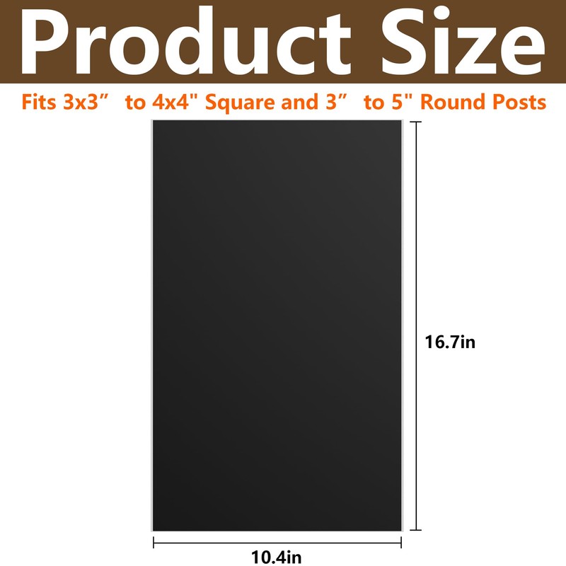 DECOHS 8 Pcs Fence Post Protection, 16.7 x 10.4 Inch