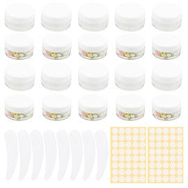 Cosmetic Jars Lip Balm Jars with Lid, Mini Jar, Empty Cream Jars, Sample Containers, Cream Jars for Filling, Empty Jar (White, 5 g, 73 Pieces)