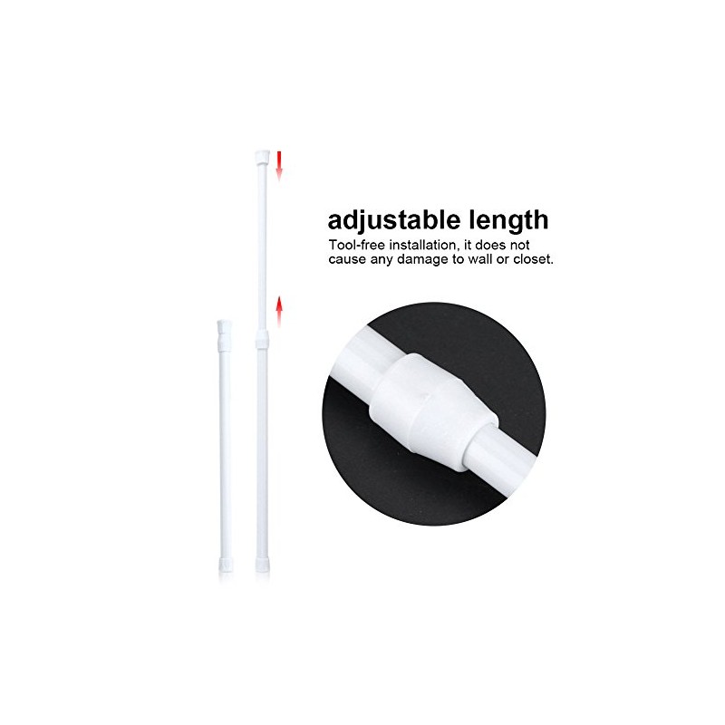 Barra Cortina Ducha Extensible para Ropa Cortina Toalla 30-50CM, Barras