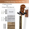 Onmiwod Guitar Wall Mount, Black Walnut Wood Guitar Hanger, U-Shaped