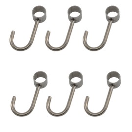 Zerniple Stainless Steel Hook Towel Hanger Hook Kitchen Utensil Hook (6 Pieces)