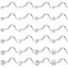 ONESING 24 Pcs 20G Corkscrew Nose Rings for Women Silver