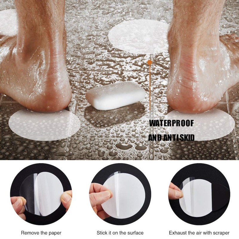 Secopad 36PCS Bathtub Stickers Non-Slip, Safety Shower Treads Adhesive Appliques