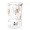 ROWNYEON Rotating Jewellery Organiser Jewellery Stand Acrylic 360°Rotating Display Earring