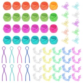 Keadic 154Pcs Bobbin Thread Buddies Set Contains Color Thread Clips Holder Tool, Thread Spool Huggers, Bobbin Thread Holders, Sewing Machine Accessories for Organizing Embroidery Thread Spool