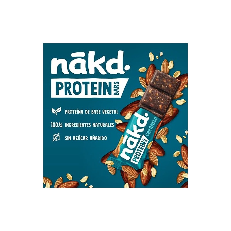 Nākd. Protein Caramelo | Barritas Raw | 3 x 45g