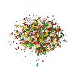 jojofuny 2packs Christmas Glitter Sequins for Party Decoration Random Colors for Projects