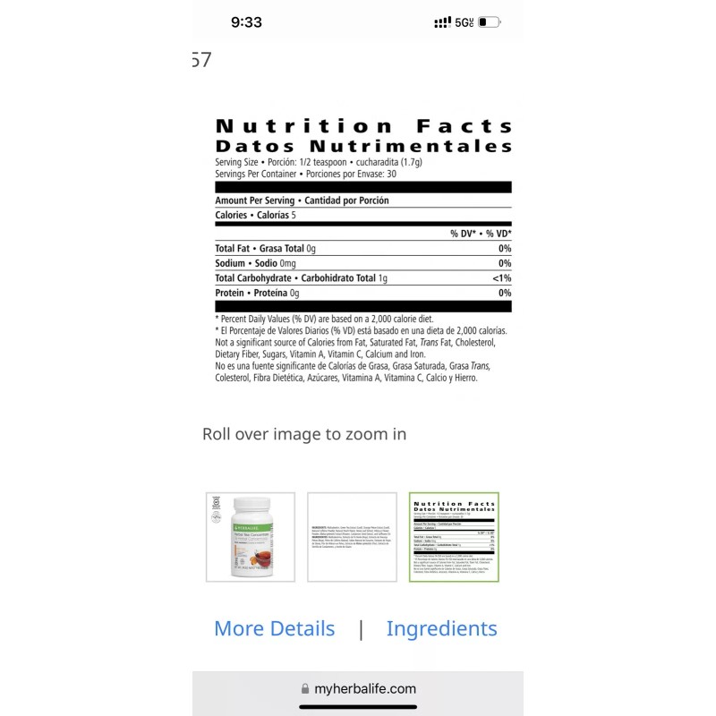 Herbalife HERBAL TEA CONCENTRATE - PEACH- 1.8 OZ