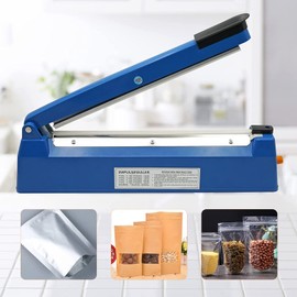 MOGOULUA 200mm Heat Sealer for Mylar 8" Portable Foil Sealer Heat Sealer Machine for Heat Seal Bags Food Heat Press Sealer for PP and PE Bag 3mm Seal Width Bag Sealer with 8 Gear Temperature Control