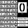 42-Piece Letter Stencil Set, 8 cm Stencils, Letters, Numbers Signs,