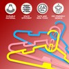 ZYBUX - 20 Pack Multi Coloured Kids Coat Hangers Lightweight