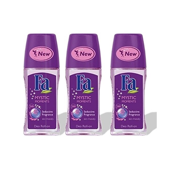 FA Deodorant Roll-On Mystic Moments 1.7 oz. (Pack of 3)