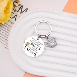UIWIHHP Niece Gifts from Auntie Cute Niece Keychain Gifts for Nieces Adult Unique Birthday Christmas Valentines Day Gift for Nieces from Aunt Cool Stuff Inspirational Stocking Stuffers for Teen Girls