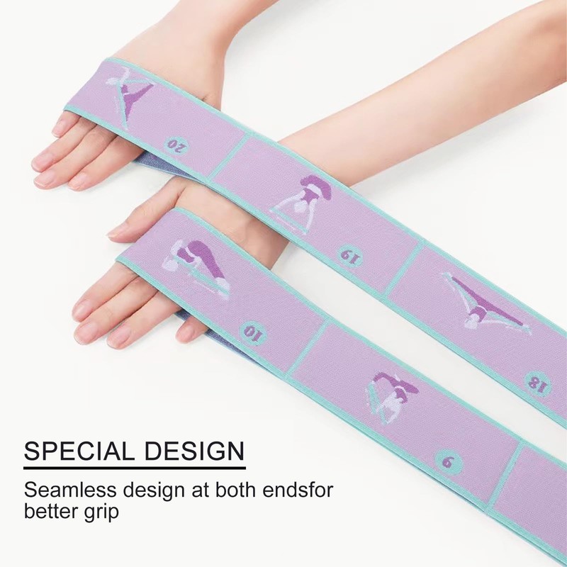 Stretching Strap with Loops, 2Pcs Yoga Pull Strap, Resistance Bands