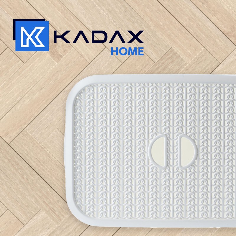 KADAX Storage Basket with Lid, 6L, Plastic Storage Box, Rectangular